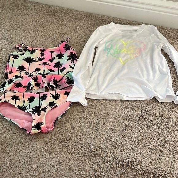 EUC Girls Tankini with Matching Rashguard - Picture 1 of 5